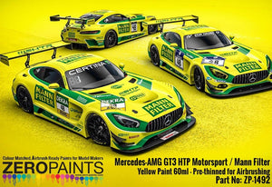 Peinture jaune Zero Paints ZP-1492 - Mercedes-AMG GT3 HTP Motorsport / Mann Filter 60 ml – image 2