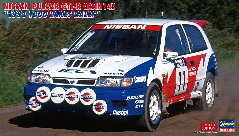 Hasegawa 20605 Nissan Pulsar GTI-R (RNN14) Rallye des 1000 Lacs 1991, échelle 1/24
