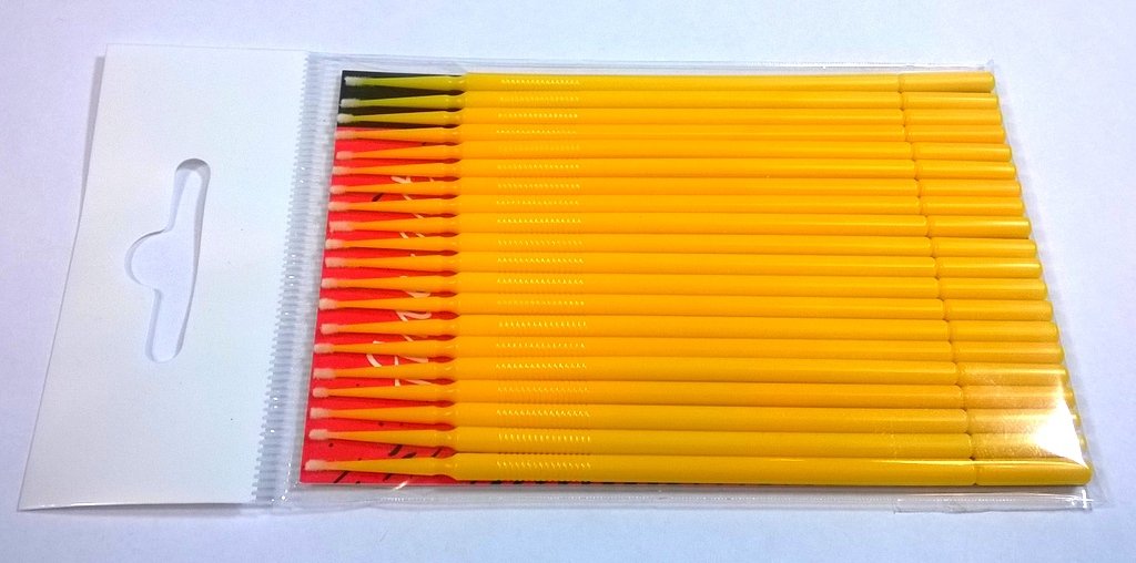 Pinceau micro Fine-Art FA-551 Jaune Superfin 1mm 20 pièces.