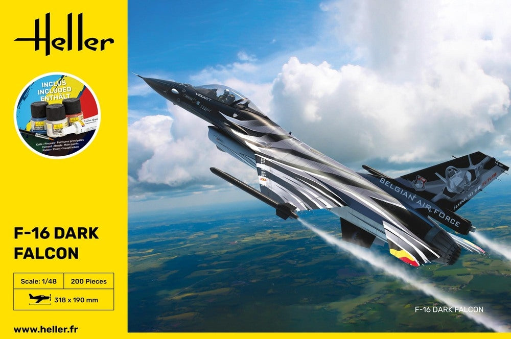 Heller 35411 F-16 Dark Falcon - Kit de démarrage 1/48 – immagine 2