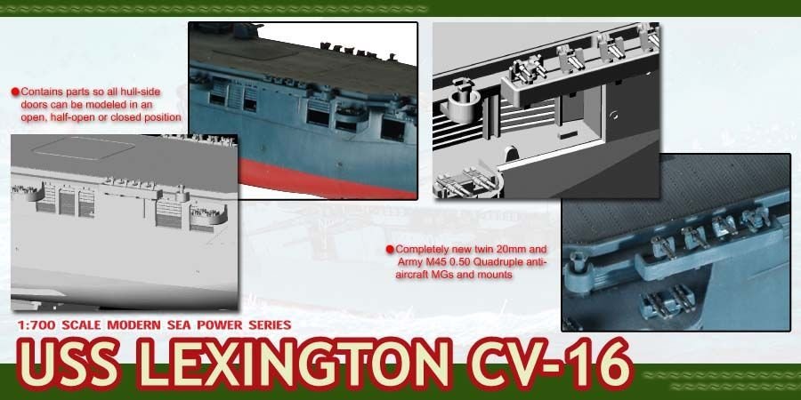 Dragon 7051 U.S.S. Lexington CV-16 1/700 – zdjęcie 5