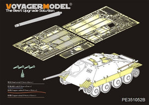 Maquette Voyager PE351052B Chasseur de chars allemand Sd.Kfz.138/2 Hetzer, version initiale (canon inclus), pour ACADMY 13278, échelle 1/35