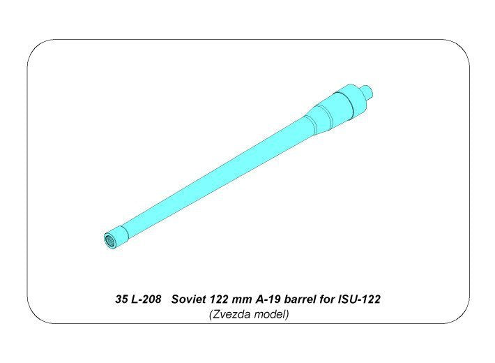 Canon soviétique Aber 35L-208 de 122 mm A-19 pour ISU-122 (1/35) – image 6