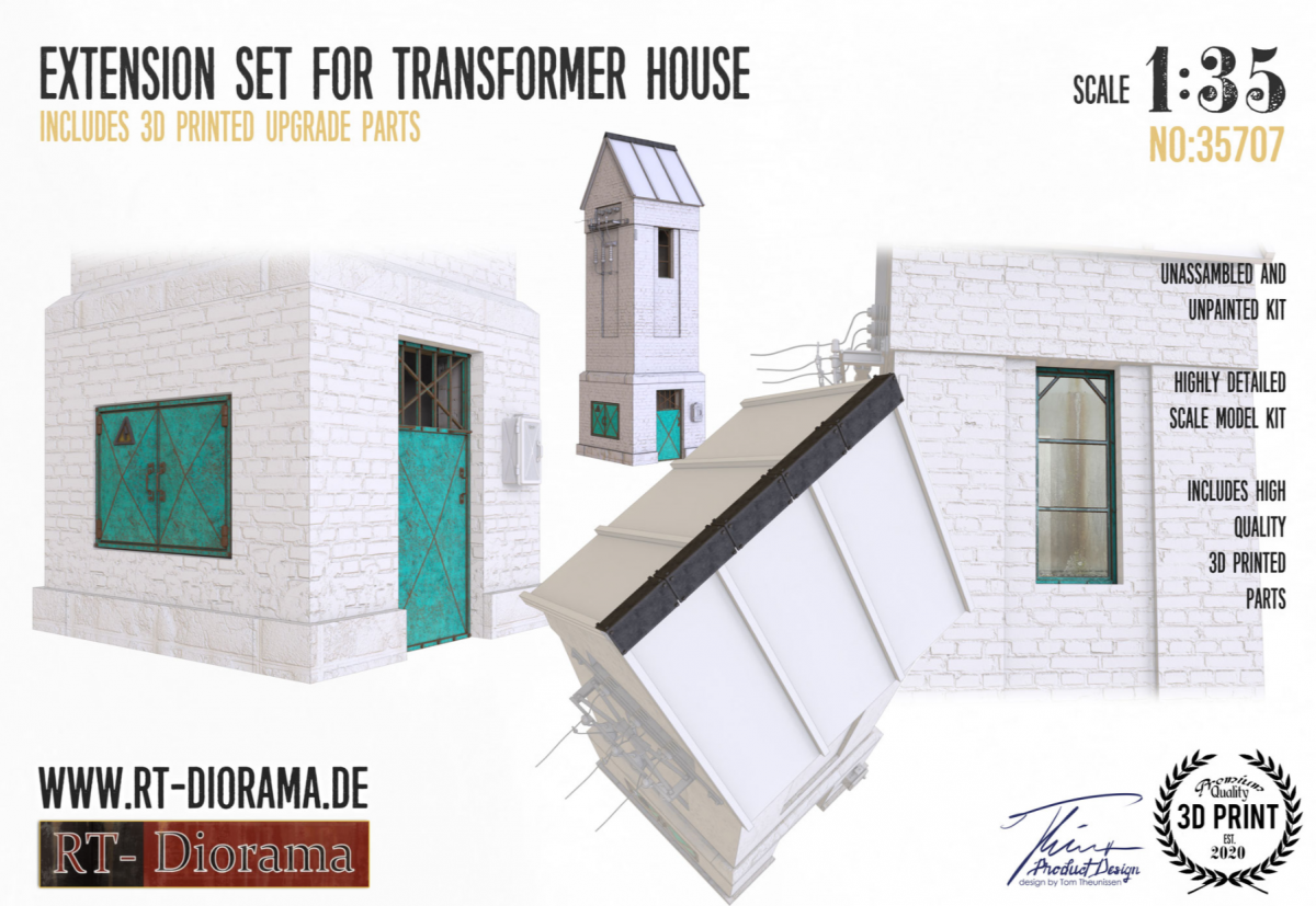 RT-Diorama 35707 Kit d'extension Maison du transformateur 1/35 