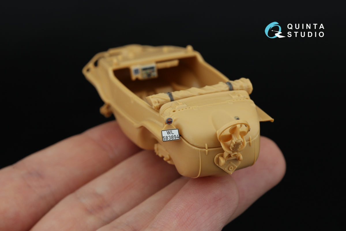 Intérieur imprimé en 3D et coloré sur papier décalcomanie Quinta Studio QDS-48553 Schwimmwagen type 166 (Tamiya) (petite version) 1/48 – image 6