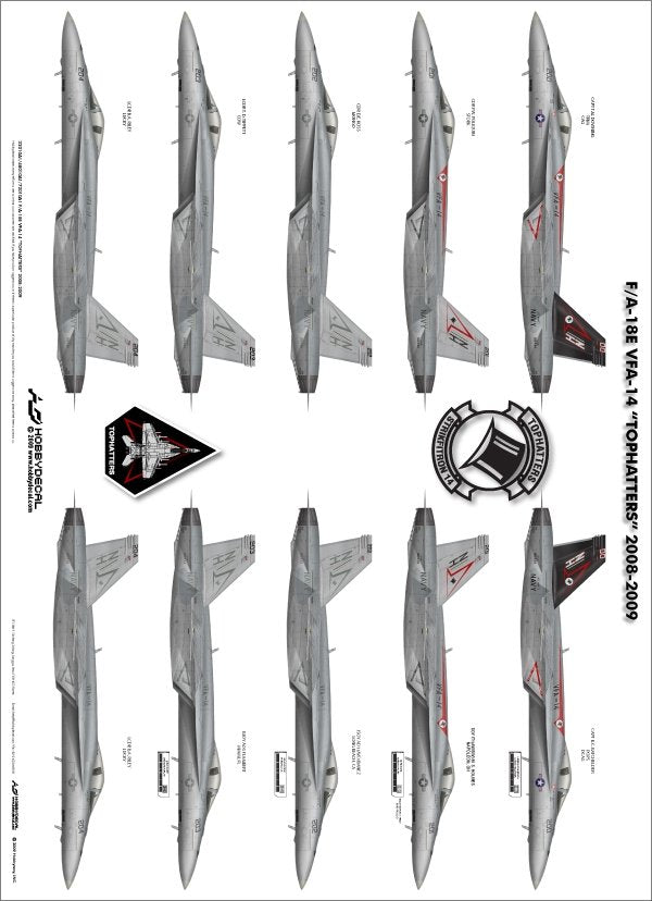HobbyDecal AL48010V1 F/A-18E Tophatters 2008-2009 1/48  – Bild 3