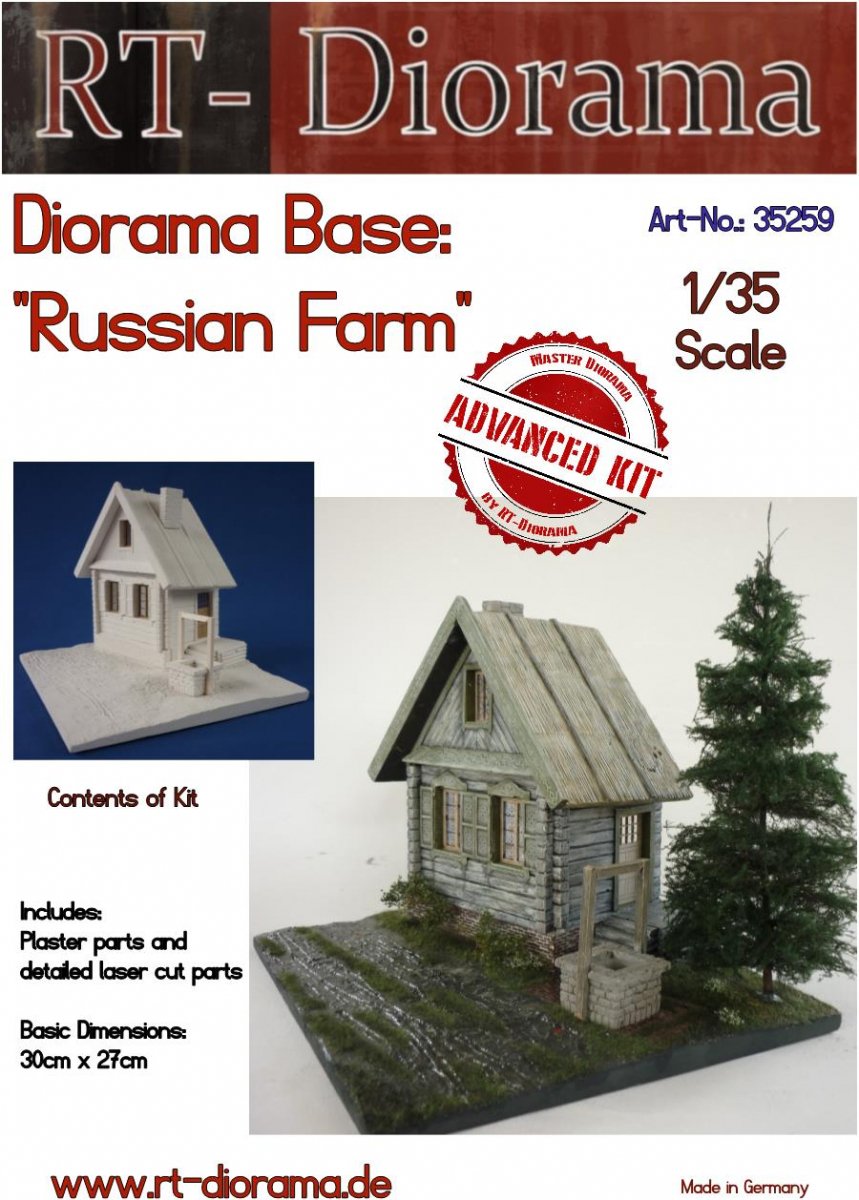 RT-Diorama 35259 Socle de diorama : Ferme russe 1/35