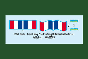 Hobby Boss 86505 Cuirassé Condorcet, modèle pré-dreadnought de la Marine française, échelle 1/350 – imagen 3