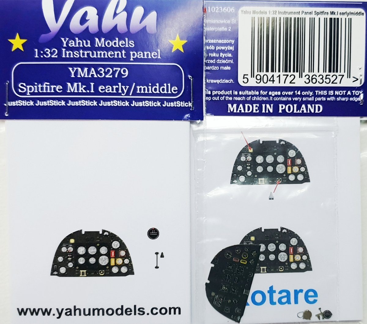 Yahu YMA3279 Spitfire Mk.I début/milieu Kotare 1/32