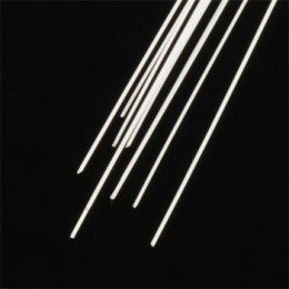Tige Plastruct 90714 0,3 mm x 2 mm - 250 mm (styrène blanc) / 10 pièces.