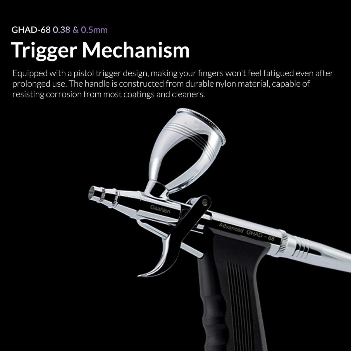 Gaahleri 40140 Advanced Series GHAD-68 Airbrush 0,38 mm &amp; 0,5 mm, 1/4 oz &amp; 1/2 oz