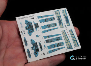 Intérieur imprimé en 3D et coloré sur papier décalcomanie Quinta Studio QD48047 Su-30MKK (pour kit HobbyBoss) 1/48 – image 3