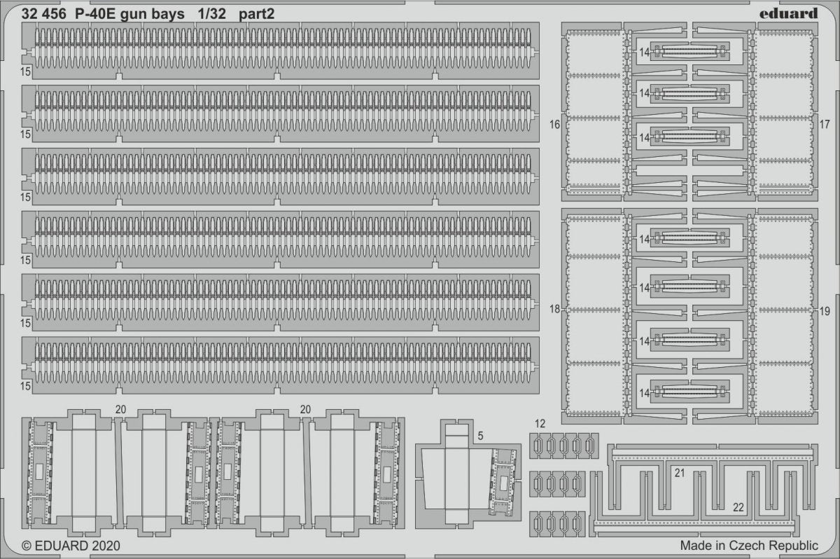 Baies de canons Eduard 32456 P-40E 1/32 TRUMPETER – Bild 2