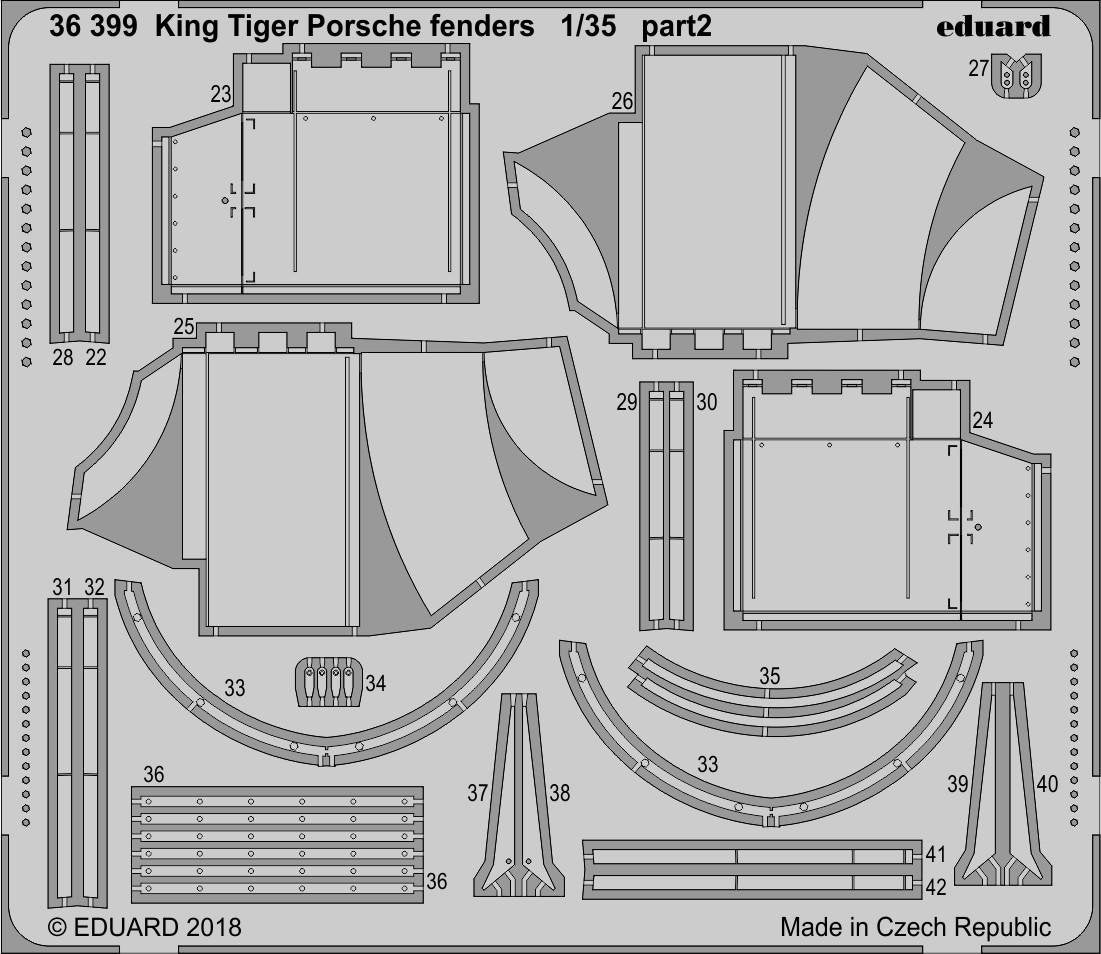 Ailes de Porsche King Tiger Eduard 36399 MENG 1/35 