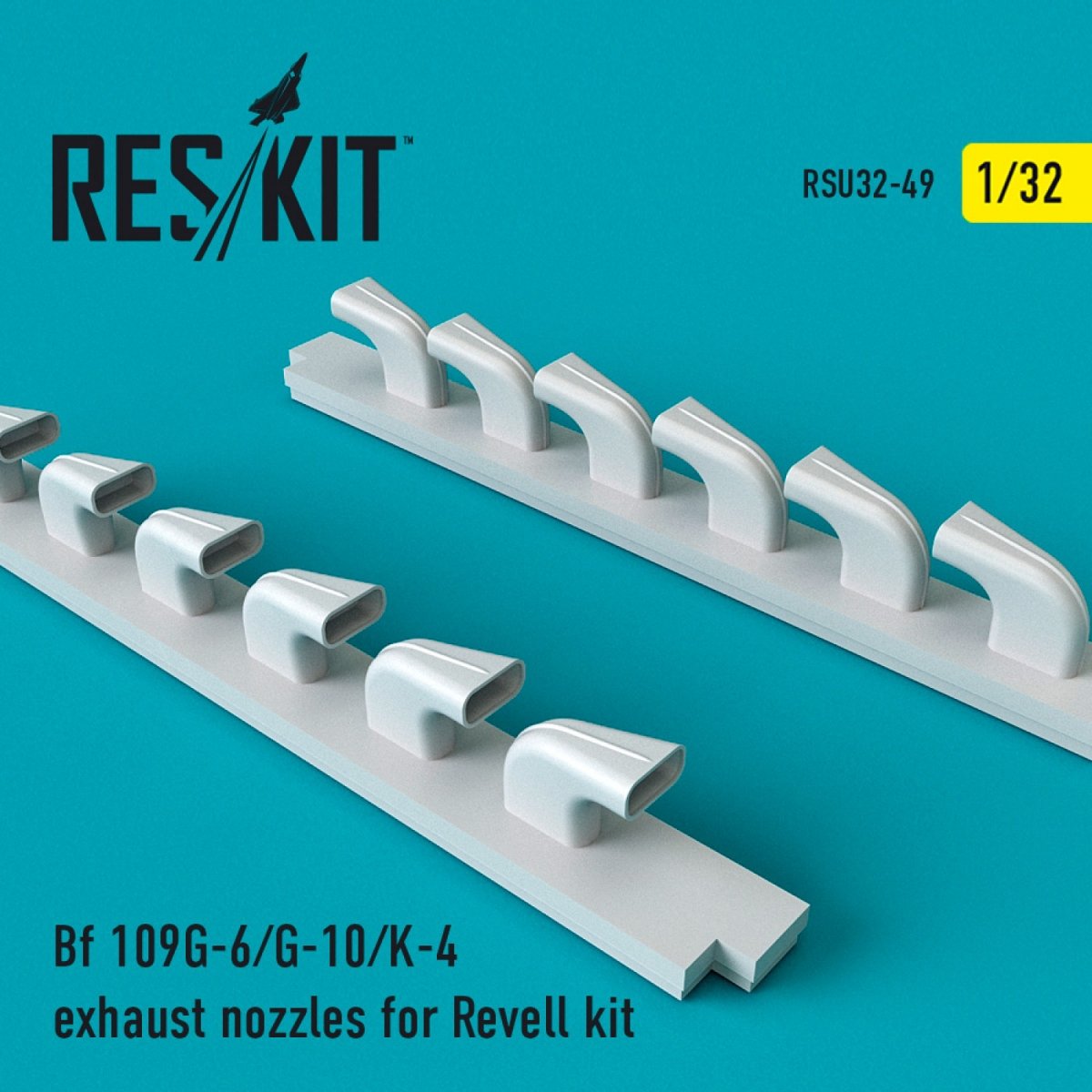 TUYAUX D'ÉCHAPPEMENT RESKIT RSU32-0049 BF-109 (G-6, G-10, K-4) POUR MAQUETTE REVELL 1/32