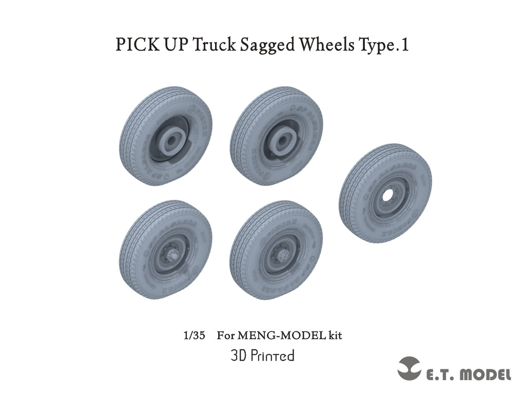 ET Model P35-162 PICK UP Truck Sagged Wheels Type.1 1/35