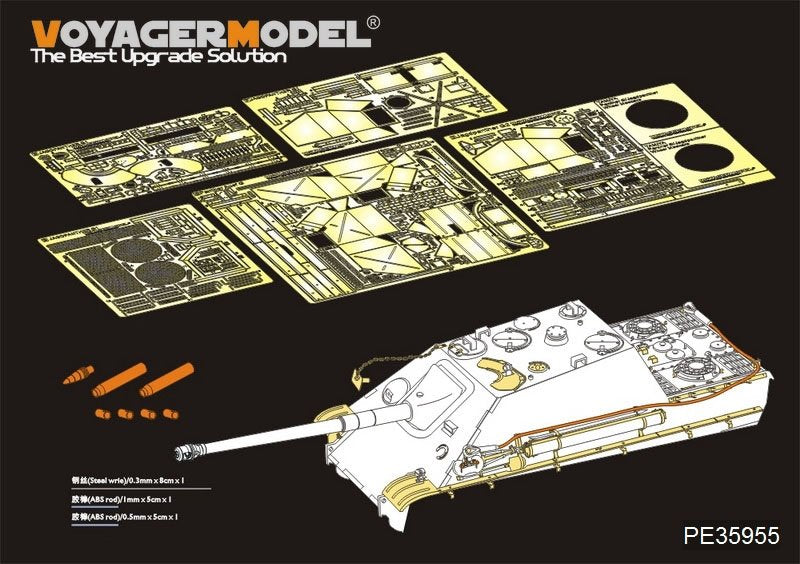 Maquette Voyager PE35955 Jagdpanther G1 version Seconde Guerre mondiale pour MENG TS-039 1/35