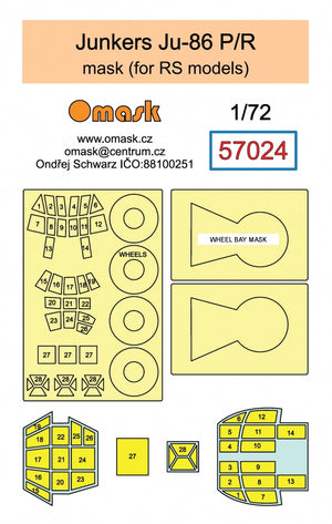 Masque Omask 57024 Junkers Ju-86 P/R (pour maquettes RS) 1/72