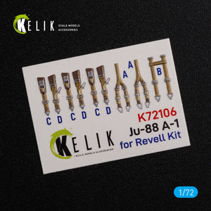 Décalcomanies 3D intérieures KELIK K72106 Ju-88 A-1 pour maquette Revell au 1/72 – image 2