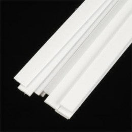 Plastruct 90727 ROD 0,5 mm x 4,0 mm - 250 mm (Styrène blanc) / 10 pièces.
