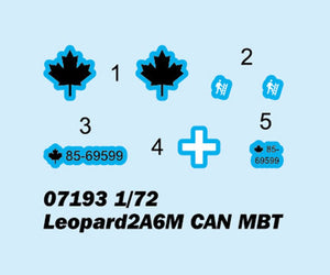 Trumpeter 07193 Leopard 2A6M CAN MBT 1/72 – immagine 3
