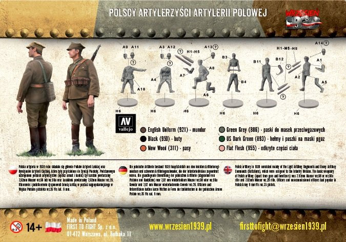 Premiers à combattre PL055 Artilleurs de campagne polonais (1/72) – immagine 3