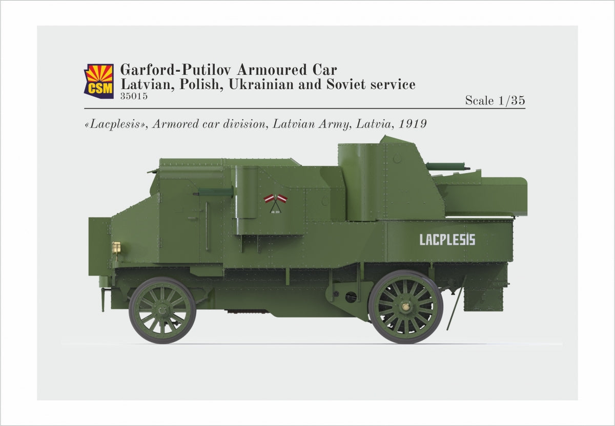 Copper State Models 35015 Voiture blindée Garford-Putilov, service letton, polonais, ukrainien, soviétique, échelle 1/35 – image 4