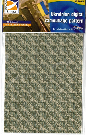 Breeze Decals 24-001 Motif de camouflage numérique ukrainien 1/24