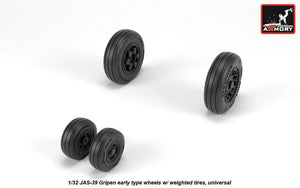 Roues Armory Models AW32502 JAS-39 Gripen avec pneus lestés, échelle 1/32 (début de production) – immagine 3