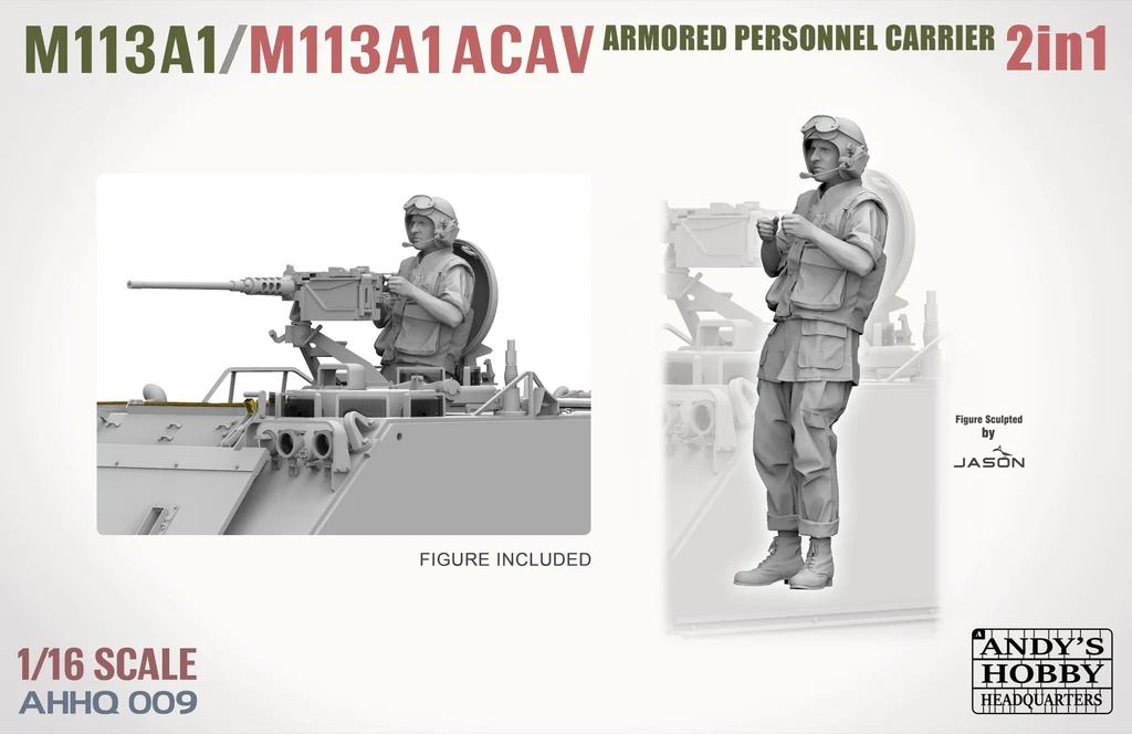 Andy&amp;#39;s Hobby Headquarters AHHQ-009 Kit M113A1 / M113A1 ACAV 2 en 1 1/16 – immagine 7