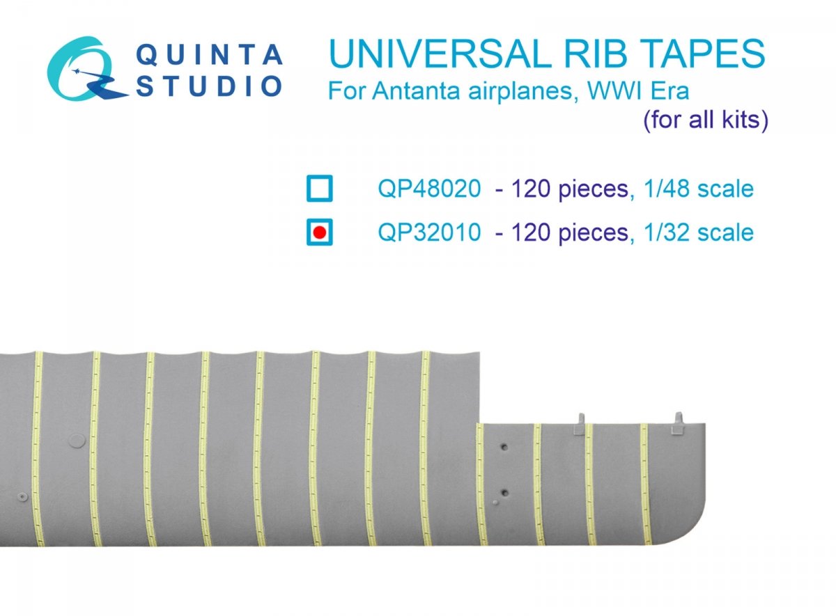 Bandes de renfort universelles Quinta Studio QP32010 pour Antanta. Première Guerre mondiale, après-guerre (tous kits) 1/32