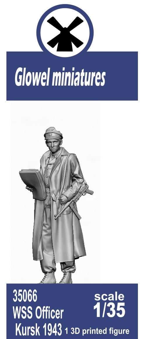 Glowel Miniatures 35066 Officier WSS Koursk 1943 (1 figurine, impression 3D) 1/35