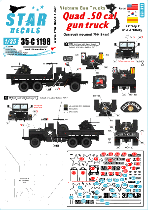 Star Decals 35-C1198 Camions armés du Vietnam 5 1/35