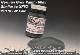 Peinture Zero Paints ZP-1252 Gris allemand (similaire à XF63) 60 ml