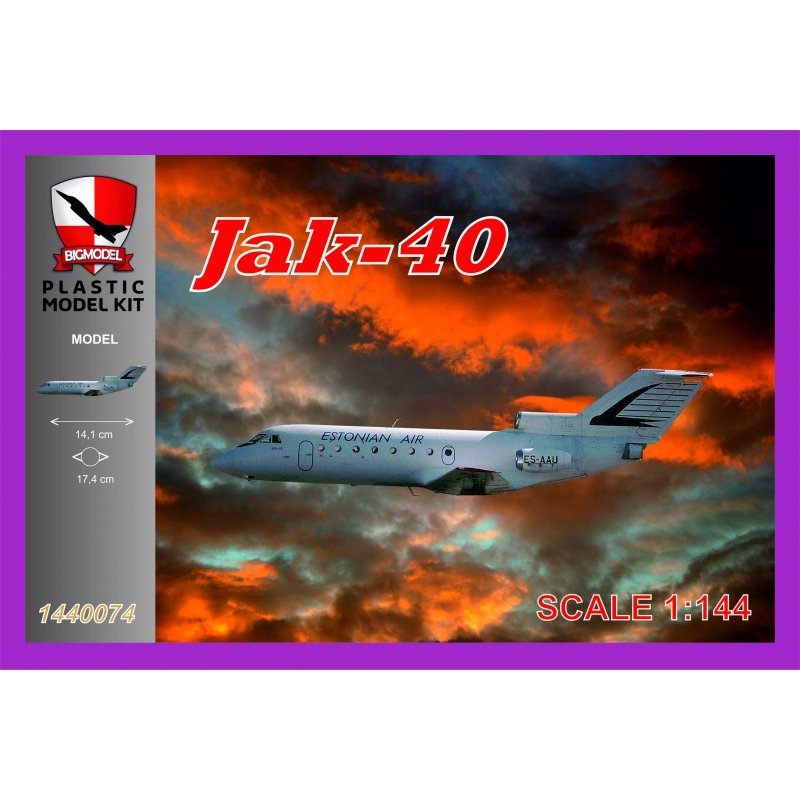 Grand modèle 1440074 JAK-40 ESTONIAN AIR 1/144