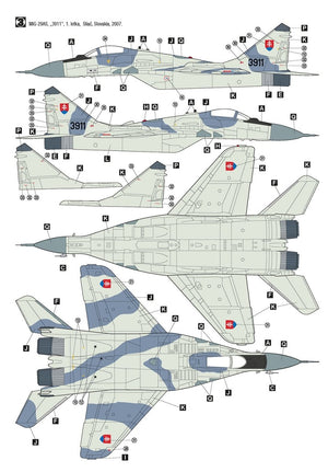 Hobby 2000 48024 MiG-29 Force aérienne tchèque et slovaque (ACADÉMIE + CARTOGRAF + MASQUE) 1/48 – immagine 4