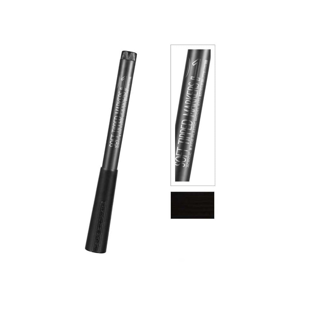 DSPIAE MK-01 Pure Black Soft Tipped Marker Pen