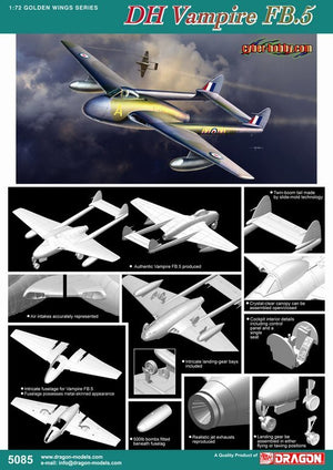 Cyber-Hobby 5085 DH Vampire FB.5 (1/72) – immagine 2