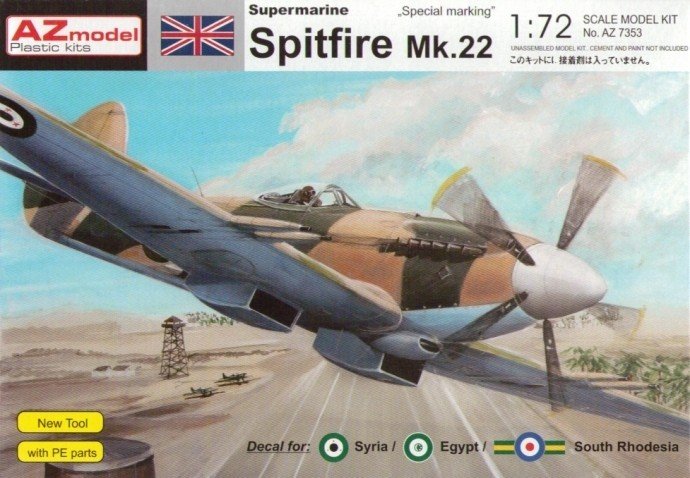 Maquette AZ AZ7353 Supermarine Spitfire Mk.22 Spécial (1/72)