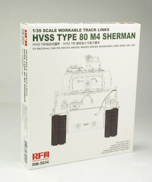 Chenilles Rye Field Model 5034 HVSS T80 pour M4 Sherman 1/35 – Bild 2