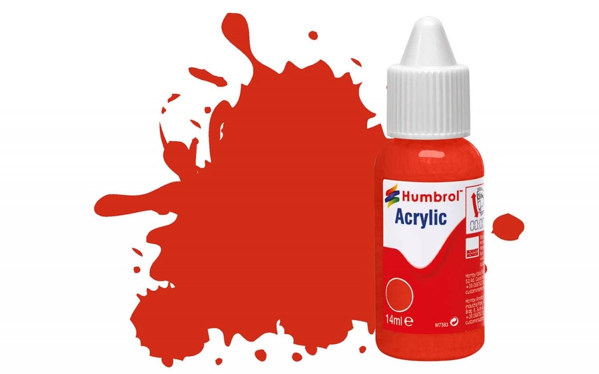 Humbrol DB0174 N° 174 Rouge Signal - Satiné - 14 ml.