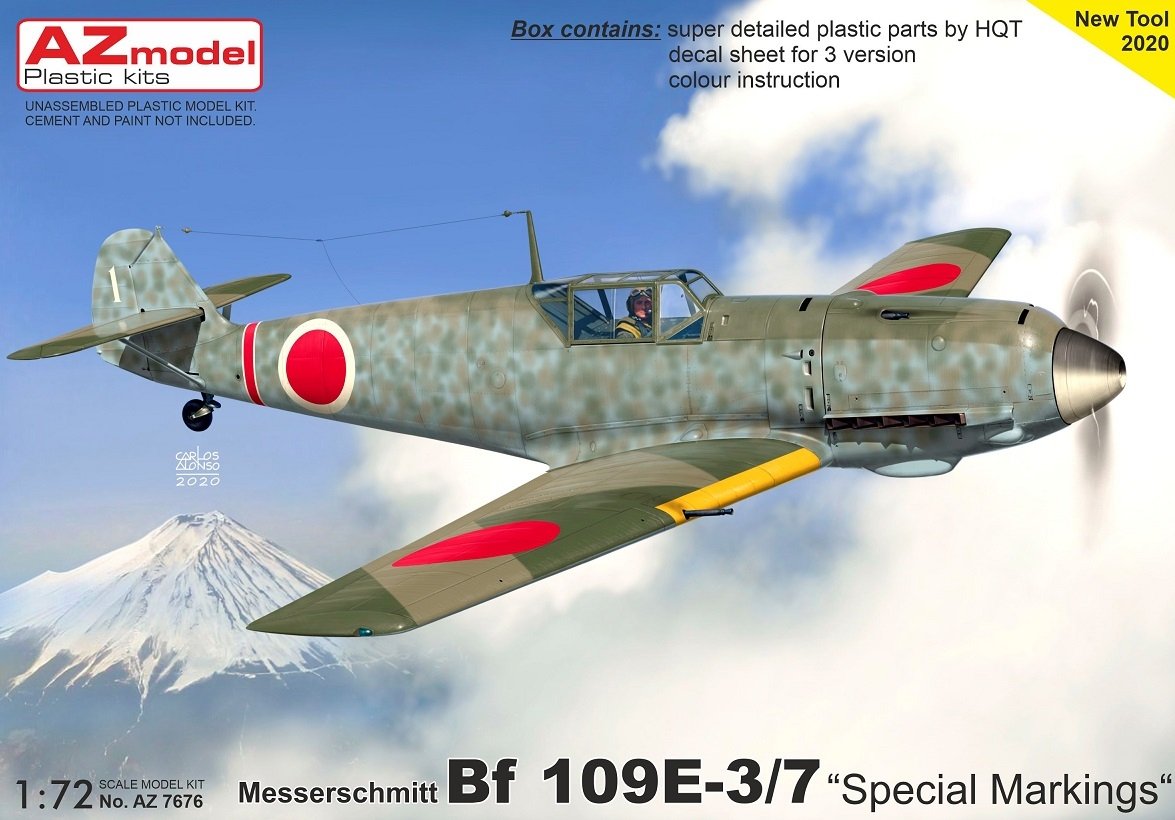 Maquette AZ7676 Bf 109E-3/7 « Marquages ​​spéciaux » au 1/72