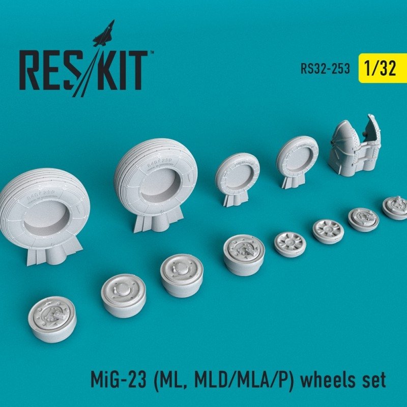 RESKIT RS32-0253 Jeu de roues MiG-23 (ML/MLD/MLA/P) 1/32