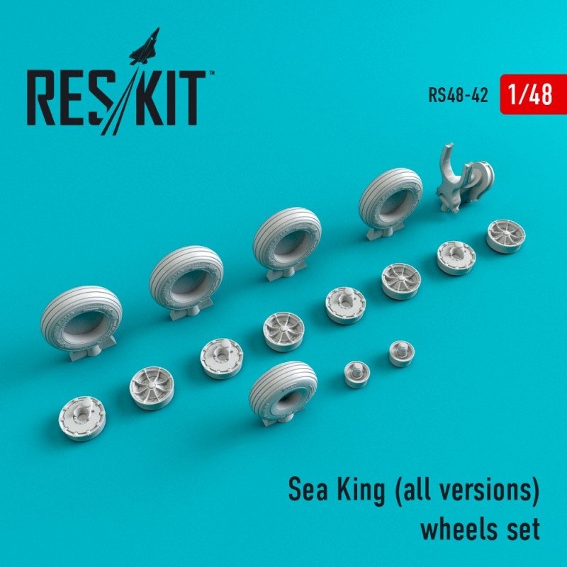 RESKIT RS48-0042 Sea King (toutes versions) jeu de roues 1/48