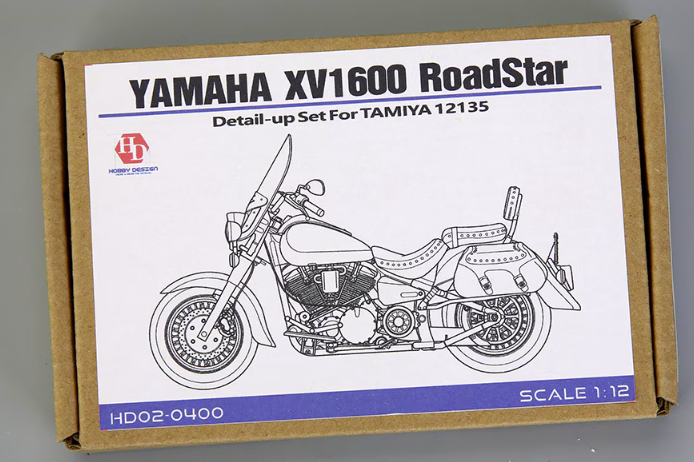 Hobby Design HD02-0400 Yamaha XV1600 Roadstar Custom (Pièces photodécoupées + Pièces métalliques) (Pour Tamiya 14135) 1/12