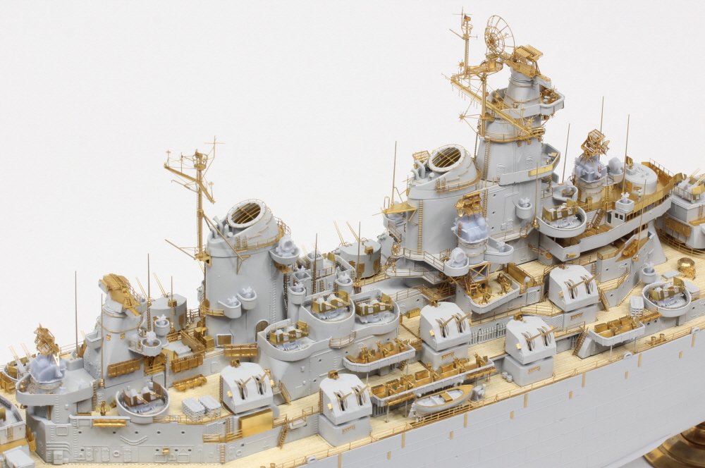 Pontos 37034FB USS BB-63 Missouri 1945 Ensemble de détails avancés pour maquette Hobbyboss (pont en bois teinté bleu 20B) 1/350 – image 4