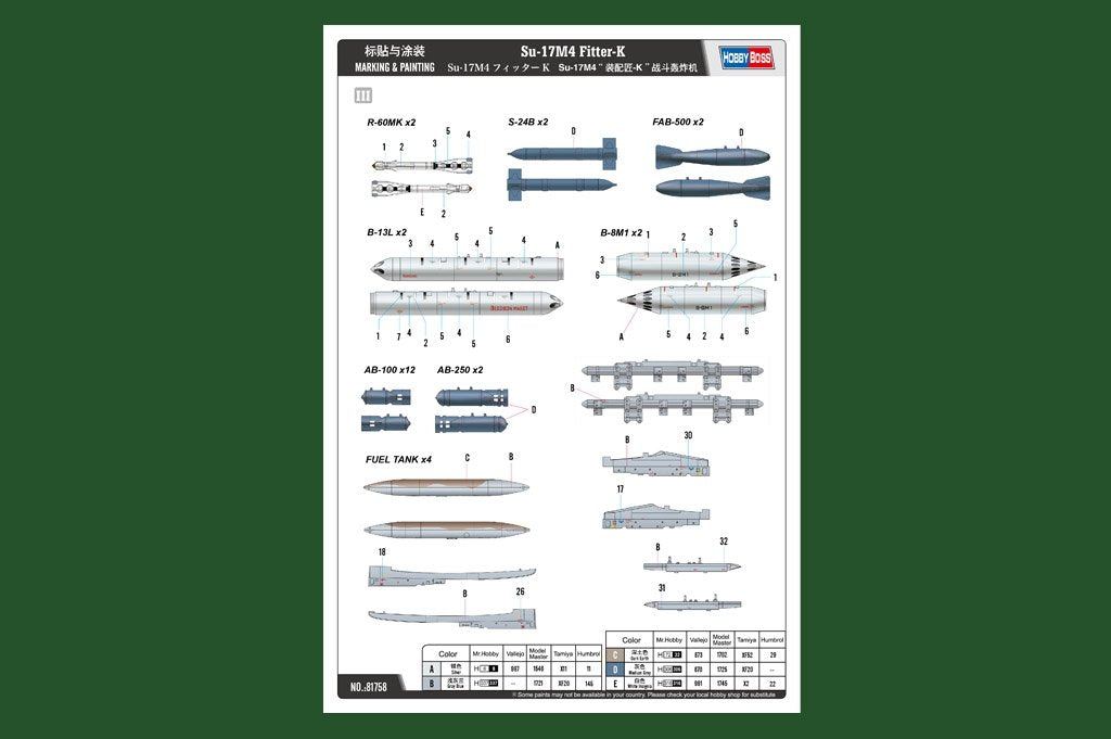Hobby Boss 81758 Su-17M4 Fitter-K 1/48 – image 3