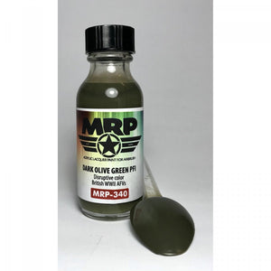 Peinture MR. Paint MRP-340 Vert olive foncé PFI Véhicule blindé britannique de la Seconde Guerre mondiale 30 ml