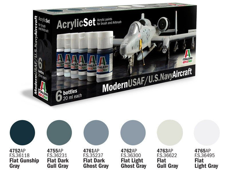 ITALERI 431AP - Avions modernes de l&amp;#39;USAF/US Navy - Coffret acrylique