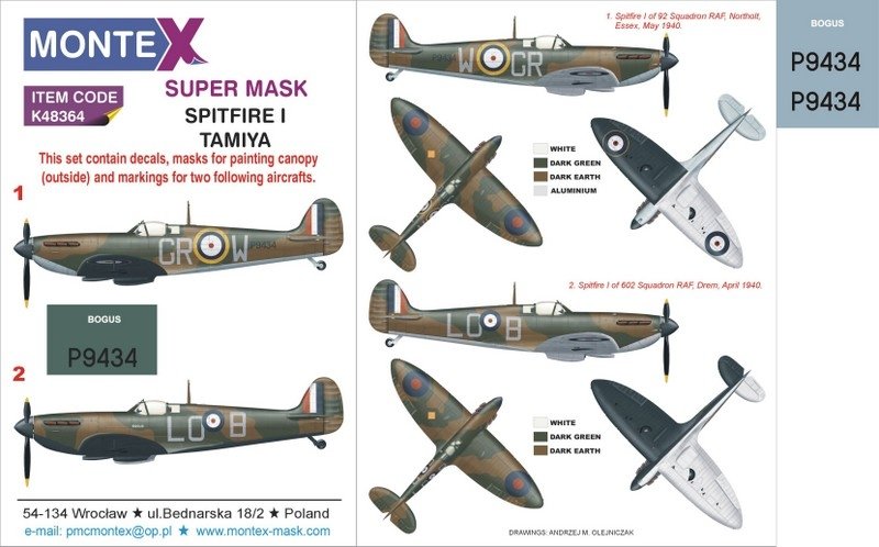 Montex K48364 SPITFIRE I 1/48 